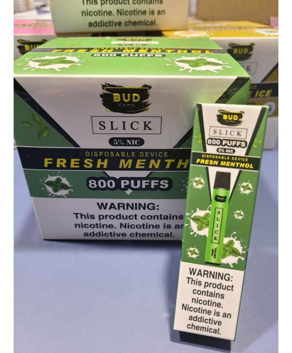 Bud Vape Slick - 800 puffs - Fresh Menthol