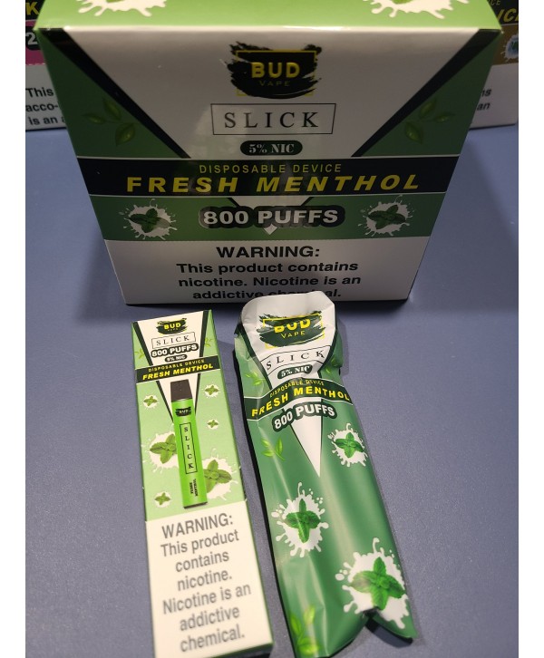 Bud Vape Slick - 800 puffs - Fresh Menthol