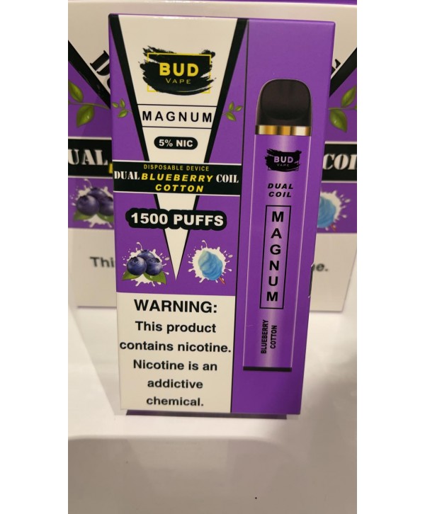 Bud Vape Magnum [Dual Coil] - 1500 Puffs - Blueberry Cotton