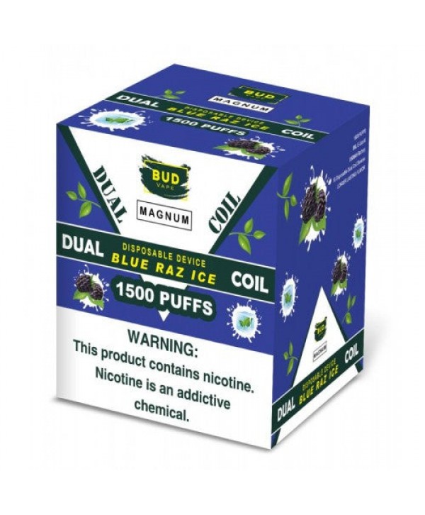 Bud Vape Magnum [Dual Coil] - 1500 Puffs - Blue Raz ice