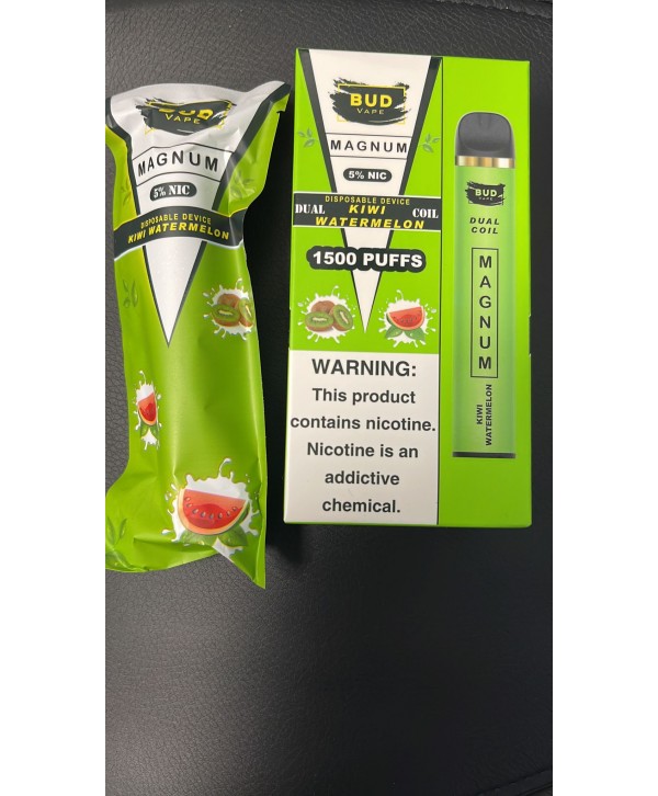 Bud Vape Magnum [Dual Coil] - 1500 Puffs - Kiwi Watermelon