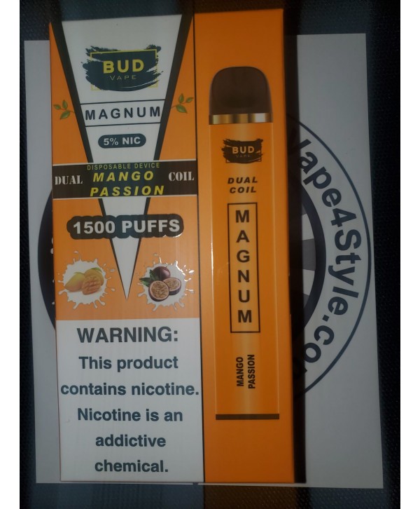 Bud Vape Magnum [Dual Coil] - 1500 Puffs - Mango Passion