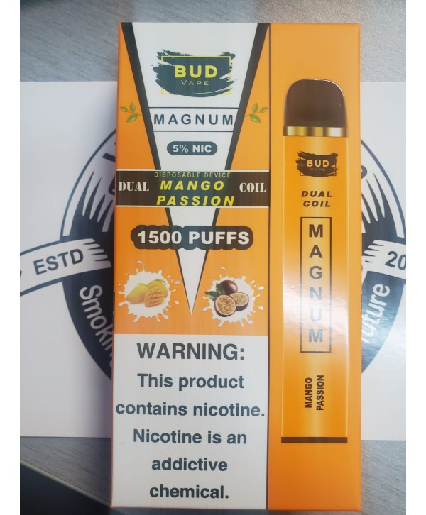 Bud Vape Magnum [Dual Coil] - 1500 Puffs - Mango Passion