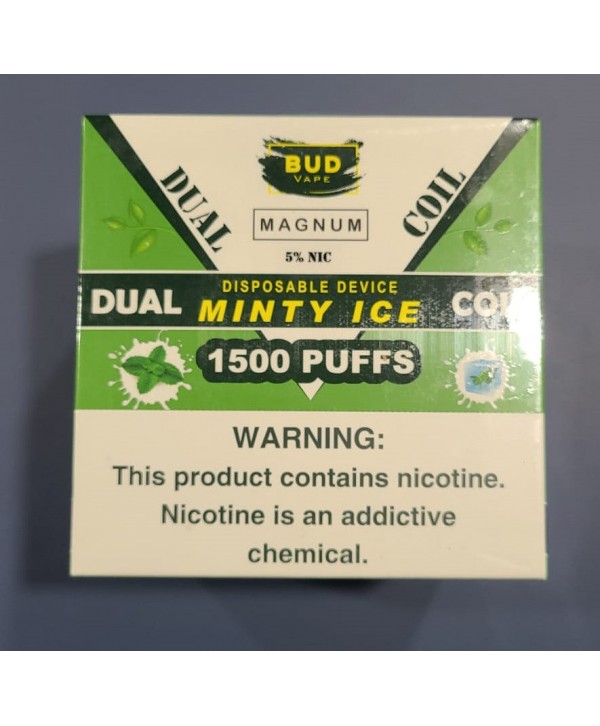 Bud Vape Magnum [Dual Coil] - 1500 Puffs - Minty Ice