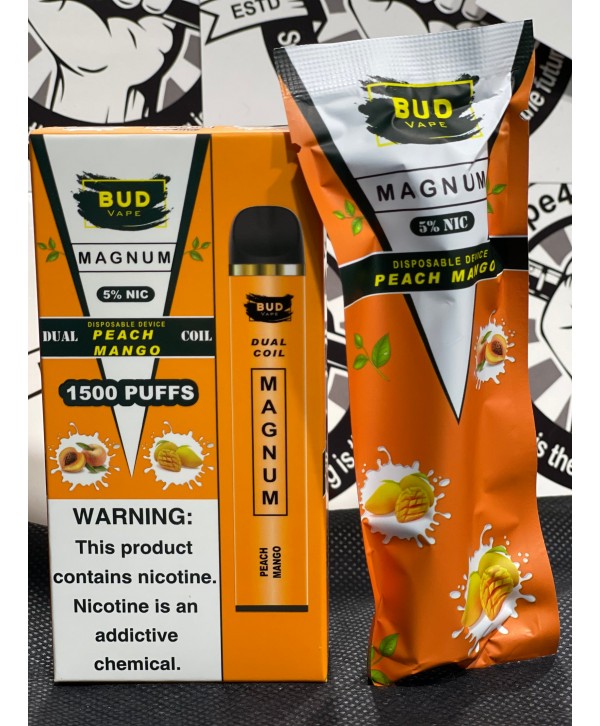 Bud Vape Magnum [Dual Coil] - 1500 Puffs - Peach Mango