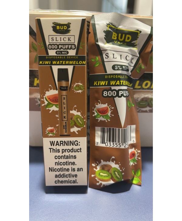 Bud Vape Slick  - 800 puffs - Kiwi Watermelon