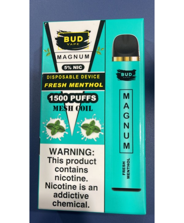 Bud Vape Magnum - 1500 Puffs - Fresh Menthol [MESH COIL]