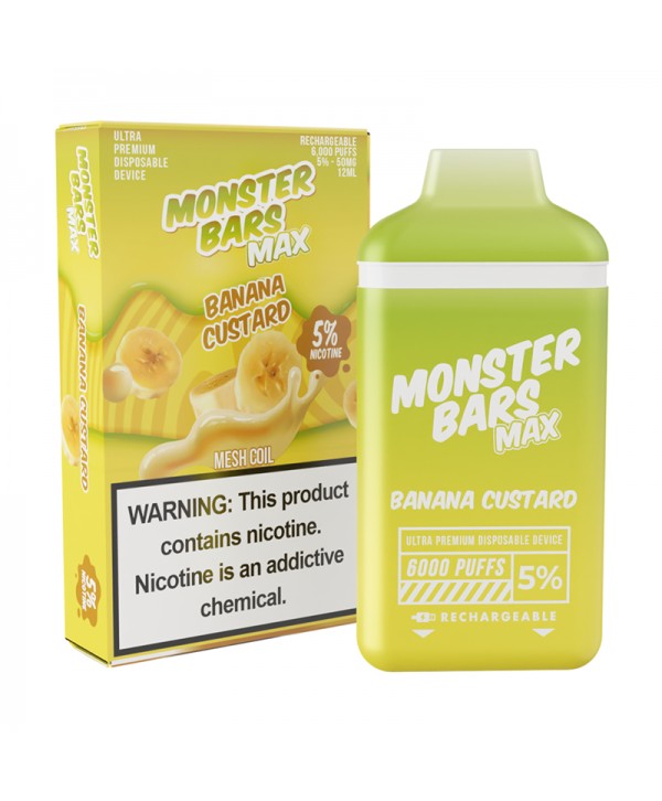Monster Bars Max [6000 PUFFS] - Banana Custard
